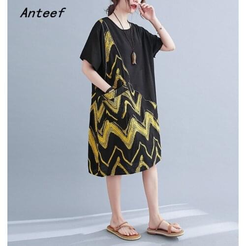 Short sleeve plus size cotton linen vintage dresses for women casual loose midi woman summer dress elegant clothes 2021 sundress