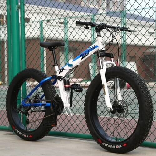 26 Inch 20 off-Road Mountain Bike Snow Beach 27 Speed Fold 4.0 Large Tire Mountain Bike