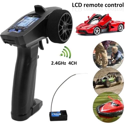 2.4GHz 4 Channel Radio Remote Control RC P32 4CH LCD Display Transmitter Remote Control Receiver Receiver for RC Toys Car Boat