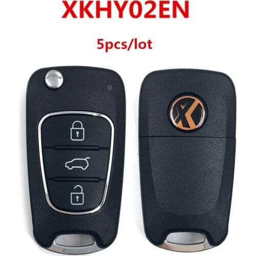 5pcs/lot Xhorse XKHY02EN 3 Buttons Universal Wire Remote Car Keys for VVDI Key Tool MAX VVDI2 MINI Programmer