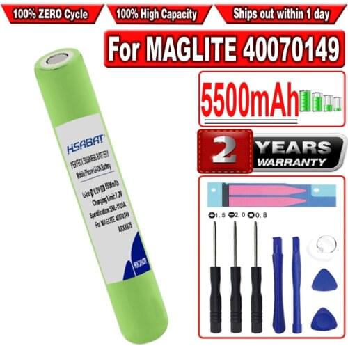 HSABAT 5500mAh Battery for MAGLITE 40070149, 9032, ARXX075, ARXX235, MA5, ML500, N38AF001A, RX1019, S522