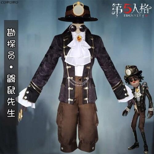 Anime! Identity V Norton Campbell Prospector Mr. Mole Game Suit Uniform Halloween Carnival Party Outfit For Women/Men 2021 NEW