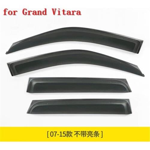 Car styling for Suzuki Grand Vitara 2007- 2012 4pcs/set Car Window Rain Shield Shelters Cover ABS Sun Window Visor