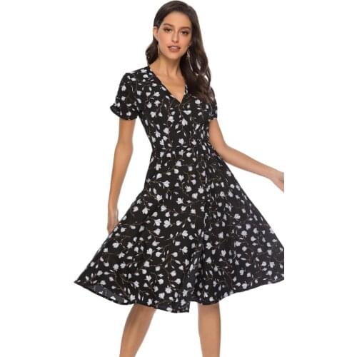 Boho Beach Dress Summer Women Maxi Kimono Floral Print Robes Plus Size Loose Short Sleeve Chiffon Dresses V-neck Casual 2020 New