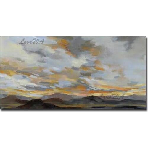 Black And White Abstract Oil Painting Interior Decorative Items Pure Handmade Unframed Canvas Wall Art For Living Room Decor