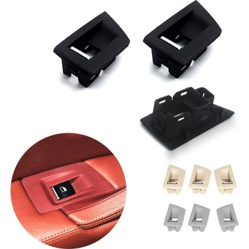 For BMW 5 Series F10 F18 2011 2012 2013 2014 2015 3pcs Carbon Styling Car Interior Door Window Switch Button Cover Replace