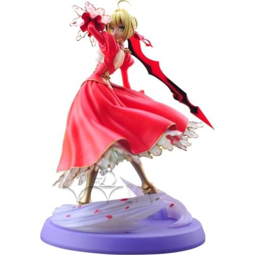 New Fate Stay Night Extra Red Saber Lily 1/8 Scale PVC Action Figure Figurine 23cm T30