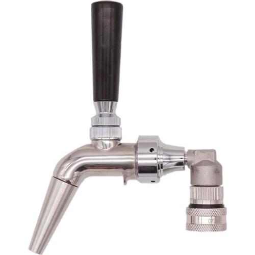 Stainless Stout Forward Sealing Tap w/Stainless Ball Lock Quick Disconnect Homebrew Kegging For Ball Lock Cornelius Keg Mini Keg
