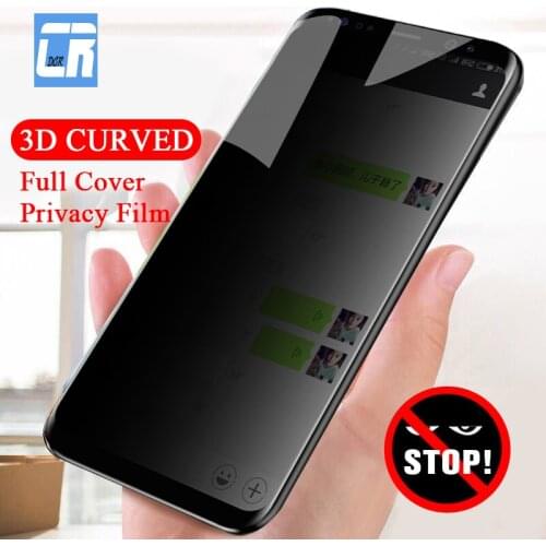 3D Curved Anti Spy Full Cover Tempered Glass for Samsung Galaxy S8 S9 Plus Screen Protector for Samsung Note 8 9 Privacy Film
