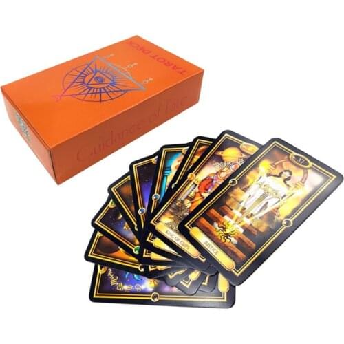 Tarot Cards Easy Tarot 78 Cards Deck Guidance Of Fate Mysterious English Card Game Beginner Deck Vintage