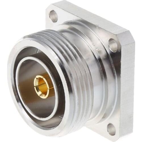 L29 7/16 Din Female Jack Center Connector With 4 Holes Flange Deck Solder Cup RF Coax Adapter