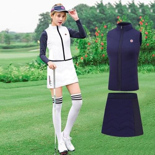 2020 PGM Golf T-Shirt Skirt Suits Winter Autumn Golf Clothing Ladies Girl Golf Skirt Women+Jackets Sportswear Clothing Set