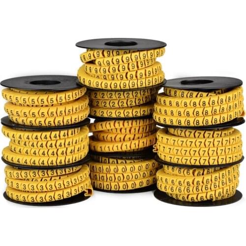 EC-0 1.5MM Square Number Tube Cable Marker Colorful Mark Wire Markers cabe marker 0-9 number A-Z letter