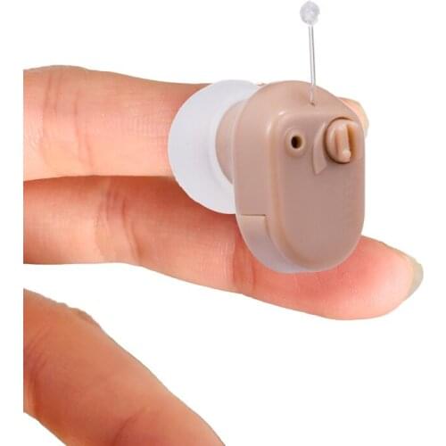 Mini In-Ear Hearing Aid Sound Amplifier Wireless Headset Support With Battery For Elderly/Deafness Adjustable Volume S-900A