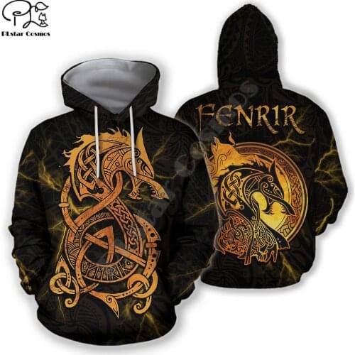 PLstar Cosmos Viking Armor Tattoo Warrior Viking God Odin Symbol NewFashion Tracksuit Harajuku Funny 3Dprint Men/Women Hoodie 24