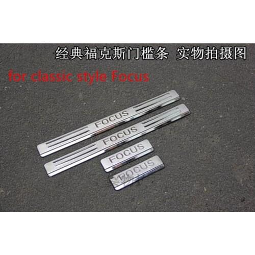 Stainless Steel Threshold Scuff Plate Door Sill Cover For Ford Focus 2005-2015 MK2 Sedan and Hatchback classic style
