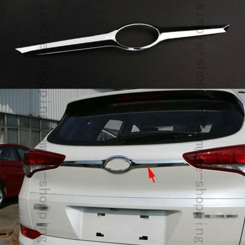 For Hyundai Tucson 2016-2017 ABS Chrome Rear Trunk Lid Tailgate Molding Trim Cover 1pcs
