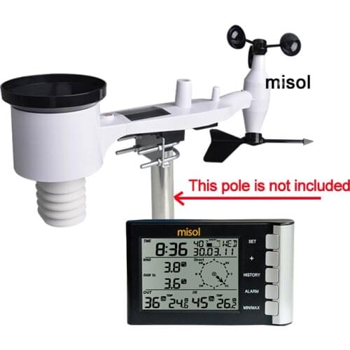 Professional weather station wind speed wind direction temperature humidity rain 433Mhz