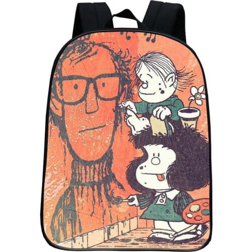 Mafalda Backpack Students School Bags Boys Girls Bags Fashion Cartoon Comics Rucksack Kids Back To School Gift Knapsack