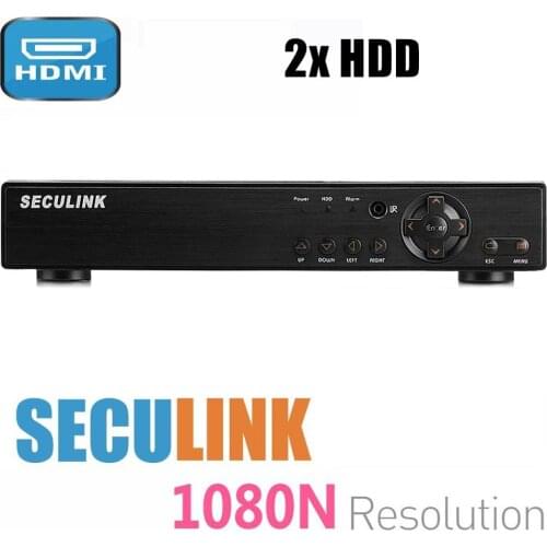 Seculink 16CH 1080N 5-in-1 AHD DVR CCTV Surveillance Recorder High Definition H.264 Compression P2P Remote Support 2x HDD