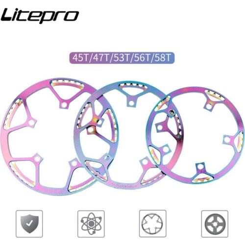 Folding bike Power Meter chain wheel 45T 47T 53T 56T 58T chainring for brompton BMX 14/16/18/20 inch chainring BCD130 Bmx Parts