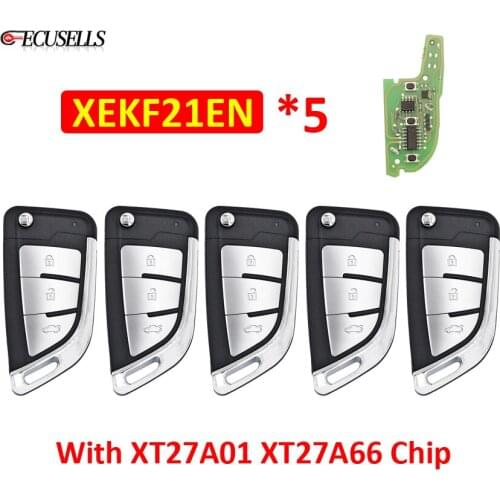 5Pcs/Lot XEKF21EN Xhorse VVDI Super Remote Car Key with XT27A01 XT27A66 Chip for VVDI2 / VVDI MINI Key Tool / VVDI Key Tool Max