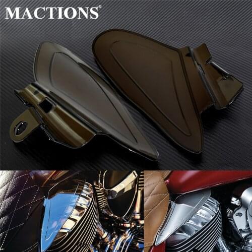 Motorcycle Smoke Reflective Saddle Shields Heat Air Deflector For Indian Chief Classic Vintage Chieftain Roadmaster 2014-2017