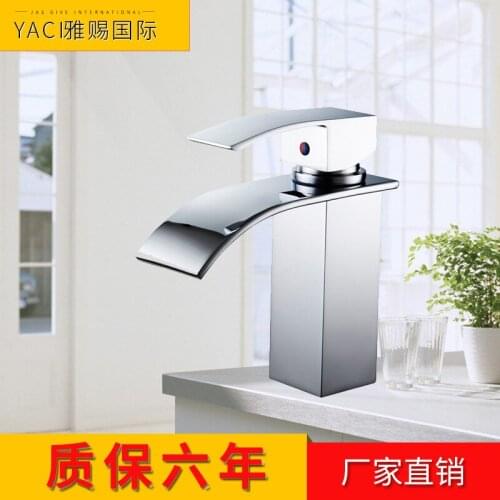 Vidric Supply copper hot and cold export faucet Slim waterfall faucet Square faucet