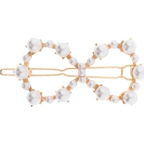Women Pearls Hair Clip Hairpin Hair Barrette Wedding Bridal Hair Accessories - Fashion and Elegant Design