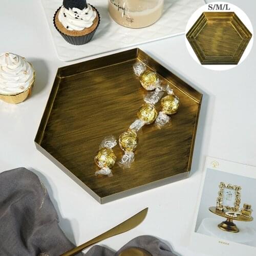 1Pc Retro Iron Storage Tray Dessert Cake Bread Display Plate Home Desktop Decorative Jewelry Organizer Photography Props