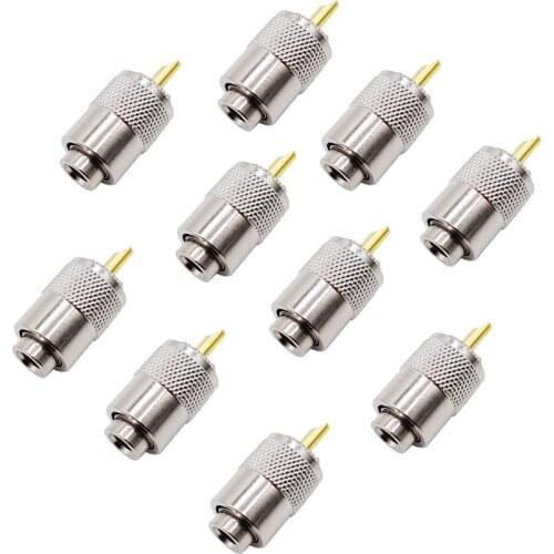 10PCS RF Connector UHF Male Connector RG8 RG58 Cable Lug Antenna Connector PL259