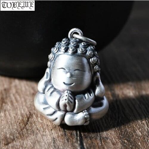100% 990 Silver Tibetan Buddha Statue Pendant Buddhist Buddha Pendant Tibetan Good Luck Amulet Pendant
