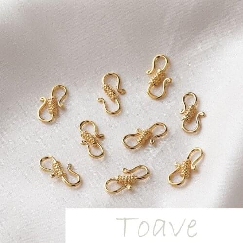 18K gold-plated copper plated real gold Necklace bracelet basic accessories S clasp diy hand-made material accessories