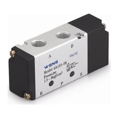 4A110-06 4A210-08Free Shipping 5 Vie 2 Posizioni 1/8 "BSPT Singolo Aria Pilotata Valvola di Controllo Pneumatica