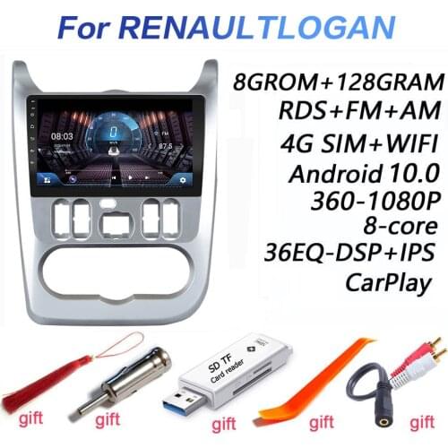 4G+64G DSP 2 din Android 9.1 4G NET Car Radio Multimedia Video Player for Renault Logan I Sandero Lada Lergus Dacia Duster WiFi