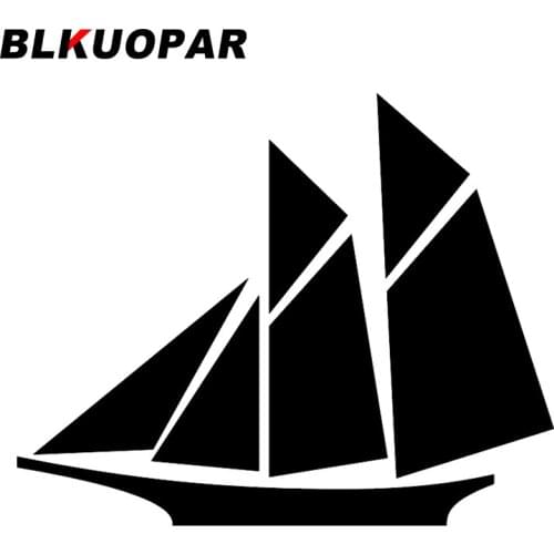 BLKUOPAR Sail Boat Silhouette Car Stickers Die Cut Funny Decals Waterproof Graphics Air conditioner Bumper Decor Vinyl Car Wrap