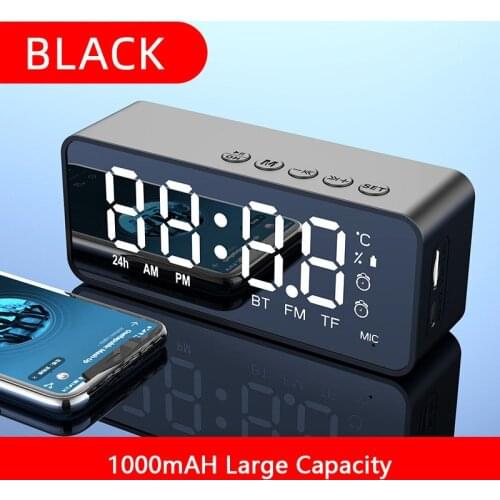 Wireless Bluetooth Speaker Small Mini Alarm Clock Portable Cannon Mini Voice Broadcast The Card Instert Vehicular Audio System