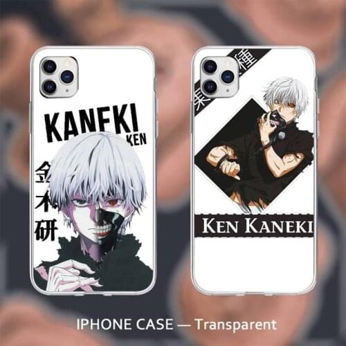 Anime Tokyo Ghouls terror horror Phone Case Transparent for iPhone 6 7 8 11 12 s mini pro X XS XR MAX Plus cover funda shell