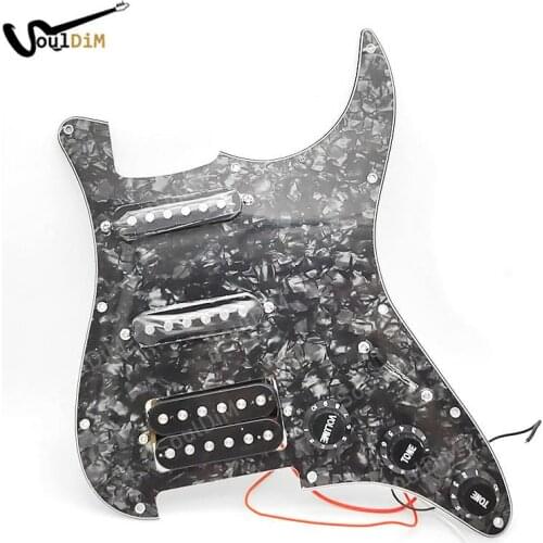 Black Pearl SSH Loaded Prewired Electric Guitar Pickguard Pickup Pickups for FD ST Style Guitar