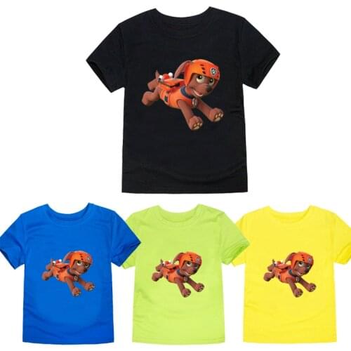 Paw Patrol Cartoon Childrens Short Sleeve T-Shirts for Boys Girls Kids Tee Baby T Shirt Toddler Tops Clothing Print Clothes