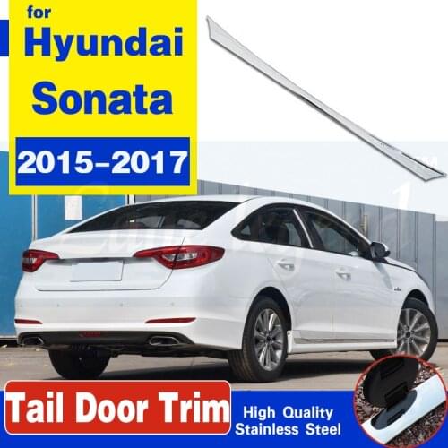 For Hyundai Sonata LF i45 2015 2016 2017 ABS Chrome Rear Trunk Lid Cover Trim Boot Tail Gate Molding Door Accent Styling Garnish