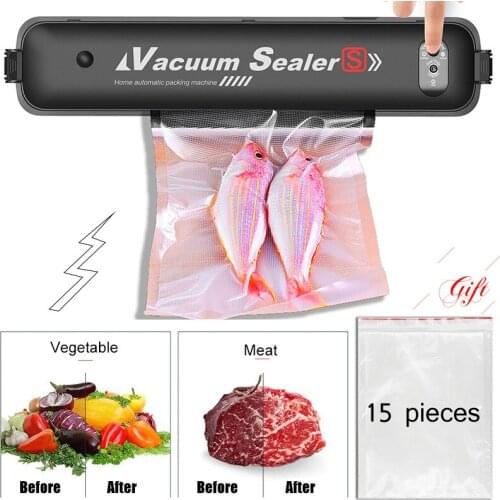 Electric Vacuum Food Sealer Packaging Machine Home Kitchen Automatic Food Sealing Machine Include 15pcs Food Vacuum Saver Bags