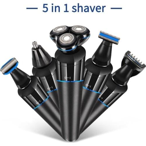 Electric Shaver 5 in 1 Multi-functions Depilator Hair Trimmer Nose Hair Trimmer Whole body IPX5 Waterproof USB Rechargeable