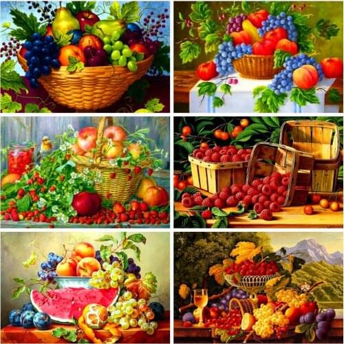 HUACAN 5D DIY Diamond Painting Full Square Fruit Home Decoration Embroidery Picture Art Kits Handcraft Gift