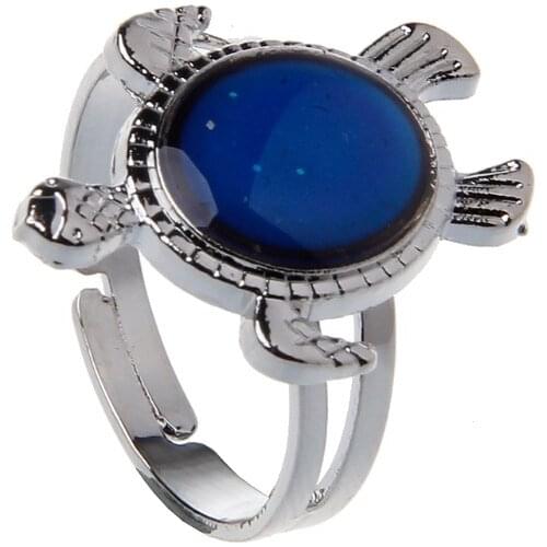 Turtle Mood Ring Color Change Emotion Feeling Rings Temperature Control Women