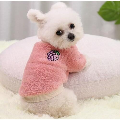 Fruit cute Dog costumes,Warm Dog Clothes,Cute Dog Jumpers Homewear Teddy Pug Bulldog Chihuahua Cartoon Printed Sweater