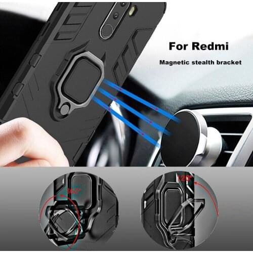 The New Hard Fashion Magnetic stealth bracket Holder Cover Case For Xiaomi Redmi Note 8 6 pro 7A Note 7 5 Pro Plus 4 Cover Case