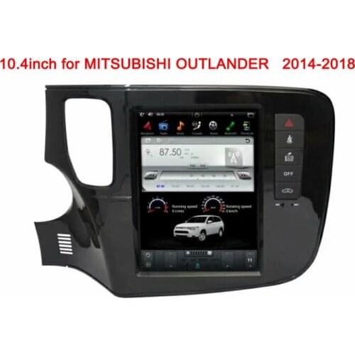 10.4inch touch screen tesla style px6 android 9.0 car dvd player for outlander 2014 2015 2016 2017 with gps navigation