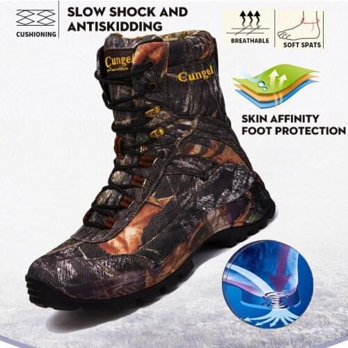 Me Hiking Boots Waterproof Hunting Shoes Tactical Camping Winter Climbing Boot Genuine Nylon Mountain Boots Non-slip Men Boots