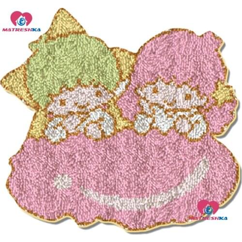 Latch Hook Rug Kits carpet embroidery kits cartoon girl Crocheting Rug Yarn diy Handicraft Embroidery cross stitch Carpet decor
